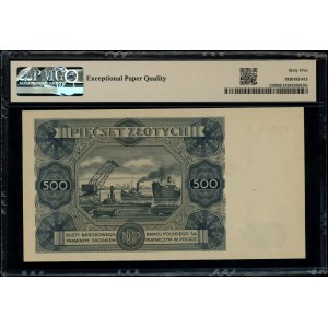 500 złotych, 15.07.1947; seria P4, numeracja 279728; Lu...