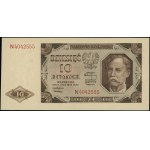 10 złotych, 1.07.1948; seria N, numeracja 4042555; Luco...