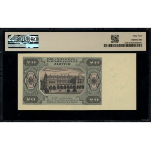 20 złotych, 1.07.1948; seria BU, numeracja 1019054; Luc...