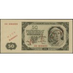 50 złotych, 1.07.1948; seria OO, numeracja 0000000, wzó...