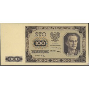 100 złotych, 1.07.1948; próba kolorystyczna sklejona z ...