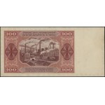 100 złotych, 1.07.1948; druk próbny strony odwrotnej; L...