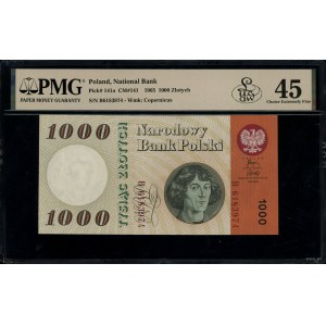 1.000 złotych, 29.10.1965; seria B, numeracja 6183974; ...