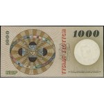 1.000 złotych, 29.10.1965; seria B, numeracja 6183974; ...