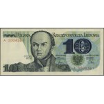 10 złotych, 1.06.1982; seria A, numeracja 0004261; Luco...