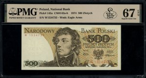 500 zloty, 16.12.1974; extremely rare W series, n...