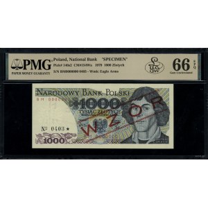 1 000 złotych, 1.06.1979; seria BM, numeracja 0000000, ...