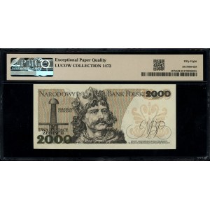 2 000 złotych, 1.06.1979; bardzo rzadka seria U, numera...
