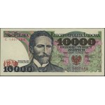 10.000 złotych, 1.02.1987; rzadka seria C, numeracja 14...
