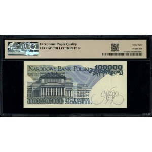 100.000 złotych, 1.02.1990; ekstremalnie rzadka seria A...