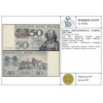 50 złotych, 2.01.1964; seria KH, numeracja 1204395, pró...