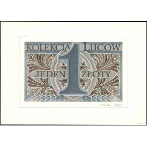 1 złoty, bez daty (2011); projekt z podpisem projektant...