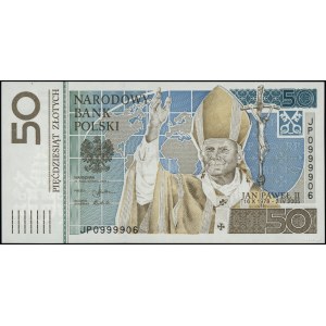 50 zlatých, 16.10.2006; Ján Pavol II., séria JP, číslovanie...
