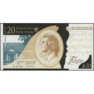 20 zl, 8.1.2009; 200. výročie narodenia Fryderyka ...