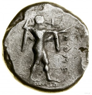 Nomos, (ca. 470-445 B.C.); Av: Poseidon walking to the right....