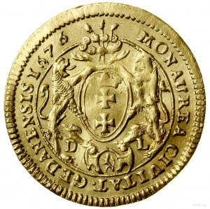 Dukat, 1676, Gdańsk; Aw: Popiersie króla w wieńcu lauro...