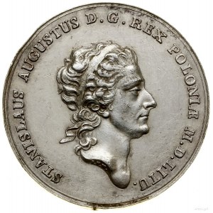 Talar próbny, 1771, Warszawa; Aw: Głowa króla w przepas...