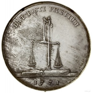 Talar próbny, 1771, Warszawa; Aw: Głowa króla w przepas...