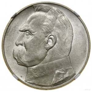 10 złotych, 1937, Warszawa; Józef Piłsudski; Kop. 3005,...