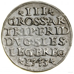 Trojak, 1543, Brzeg; F.u.S. 1358, Iger LBW.43.2.a (R2),...