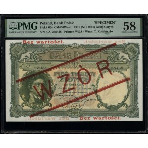 5.000 złotych, 28.02.1919; seria A, numeracja 268438, o...