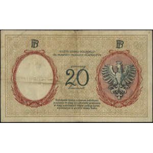 20 złotych, 15.07.1924; II emisja A, numeracja 1444023;...