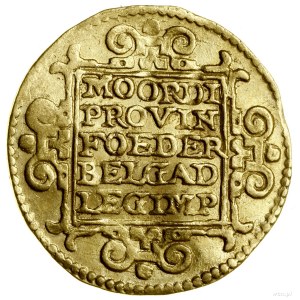 Dukat, 1638; Aw: W obwódce perełkowej rycerz stojący w ...