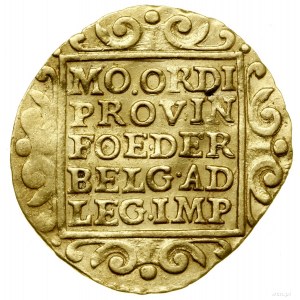 Dukat, 1648; Aw: W obwódce perełkowej rycerz stojący w ...