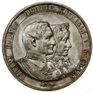 Dwutalar pamiątkowy (Vereinsdoppeltaler), 1872 B, Drezn...