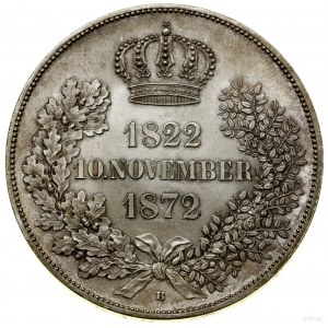 Dwutalar pamiątkowy (Vereinsdoppeltaler), 1872 B, Drezn...