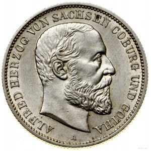 2 marki, 1895 A, Berlin; AKS 121, Jaeger 145; niski nak...