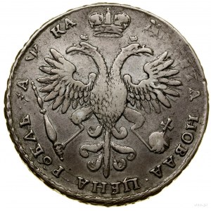 Rubel, 1721 (data cyrylicą), Kadaszewski Dwor; nad głow...