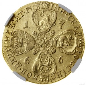 10 rubli, 1766 СПБ - TI, Petersburg; Bitkin 12 (R), Dia...
