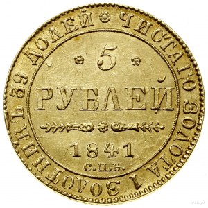 5 rubli, 1841 СПБ АЧ, Petersburg; Bitkin 18, Fr. 155, U...