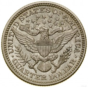 1/4 dolara, 1914, Filadelfia; typ Barber; KM 114; rzadk...
