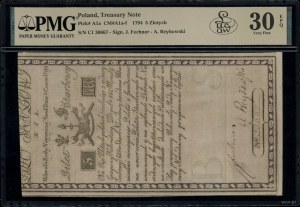 5 Polish zloty, 8.06.1794; series N.C.1, numbering 3....