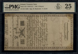 5 Polish zloty, 8.06.1794; series N.D.2, numbering 1....