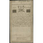 10 złotych polskich, 8.06.1794; seria B, numeracja 3498...