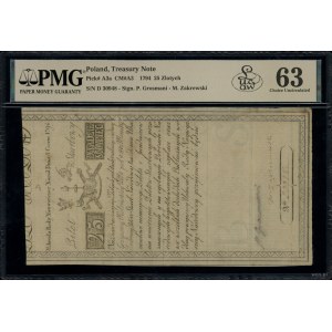 25 zloty polacchi, 8.06.1794; serie D, numerazione 3094....