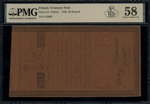 50 Polish zloty, 8.06.1794; series A, numbering 2806....