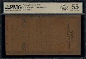 50 Polish zloty, 8.06.1794; B series, numbering 3131....