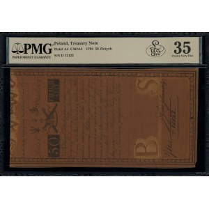 50 złotych polskich, 8.06.1794; seria D, numeracja 1212...