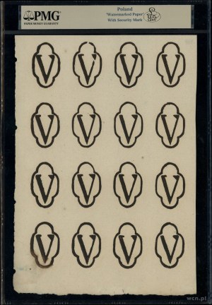 A fragment of a sheet for printing 5 copper pennies (16 pieces of...