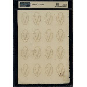 Fragment arkusza do druku 5 groszy miedzianych (16 sztu...