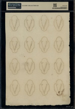 A fragment of a sheet for printing 5 copper pennies (16 pieces of...