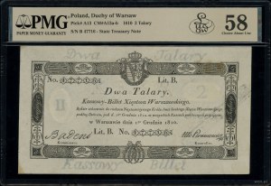 2 thalers, 1.12.1810; B series, numbered 47716, signed by k...