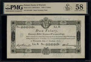 2 thalers, 1.12.1810; series B, numbering 81458, signed by k...