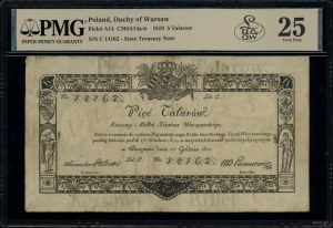 5 thalers, 1.12.1810; series C, numbering 14162, signature ...