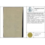 Połowa arkusza papieru do druku biletów o nominale 5 ta...
