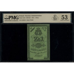 1 złoty polski, 1831; podpis: dyrektor Banku Polskiego ...